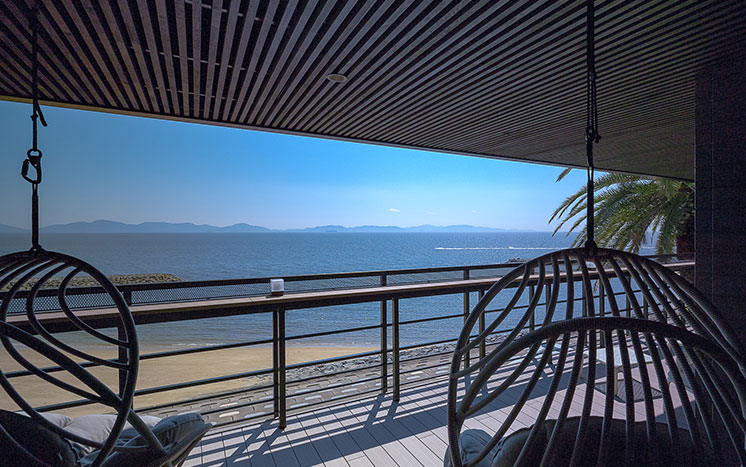 View of Mikawa Bay from the Kurapoti sea terrace