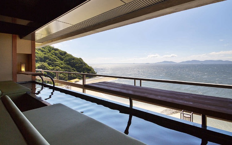 Sea and beach view from the SORA terrace