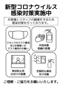 新型コロナウィルス感染拡大防止対策について